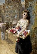 Augustus Earle A street flower seller oil on canvas